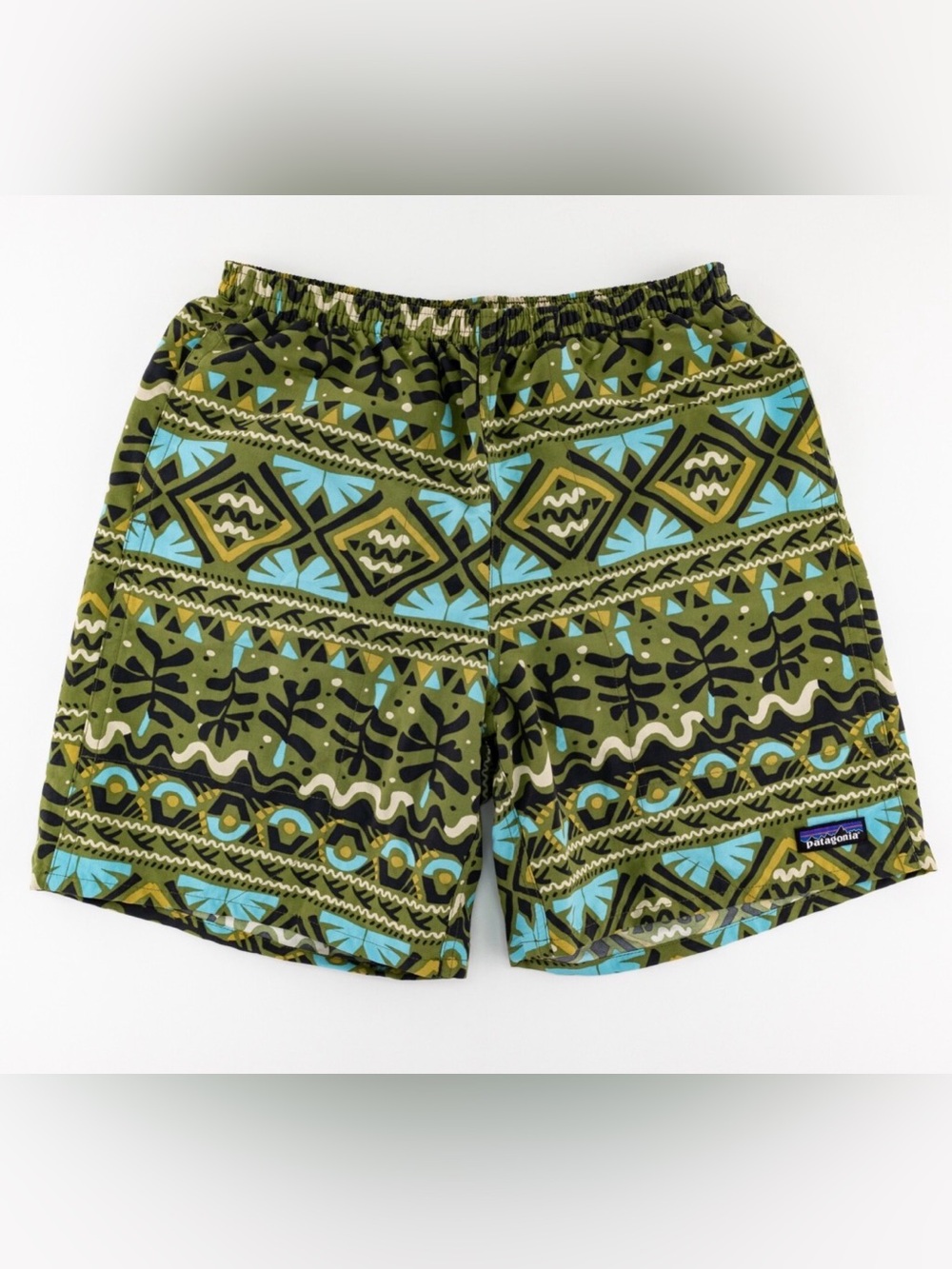 Patagonia Mens Small Baggies Shorts Longs 7" Inseam Relaxed Fit Lined Swim Tiki